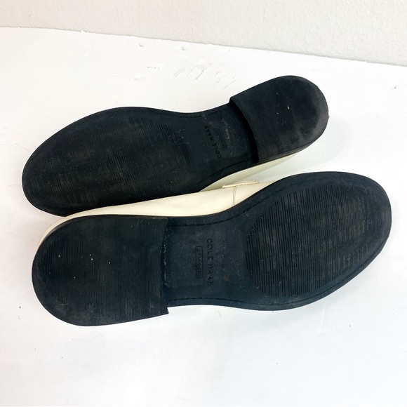 Cole Haan Ivory Leather Stassi Chain Loafer Size 11 - Picture 6 of 7